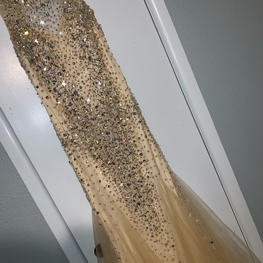 Anny Lee Cream Sequin Dress